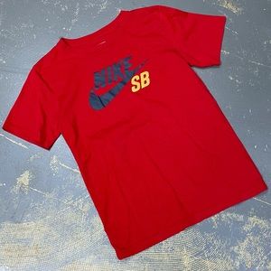 Nike SB 6.0 Skateboard Shirt Red Navy Small Nyjah